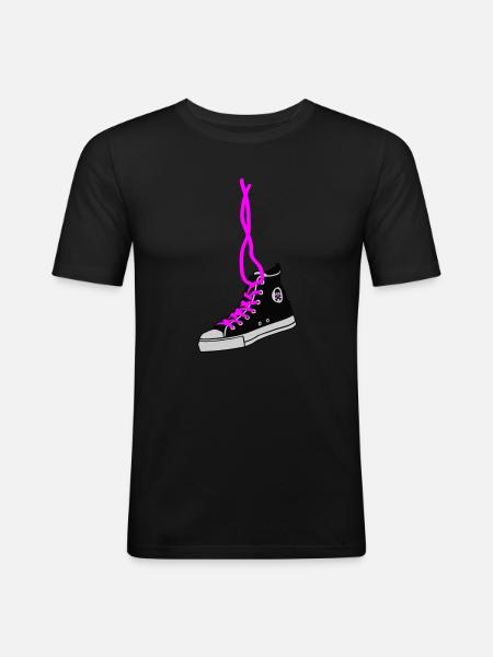 chucks - Männer Slim Fit T-Shirt - Schwarz