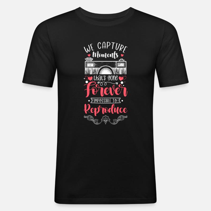 Fotograf Bild - Männer Slim Fit T-Shirt - Schwarz