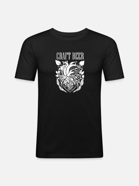 Love Craft Beer - Men's Slim Fit T-Shirt - black