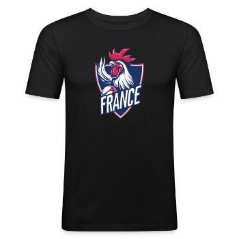Proud to be Rugby - Men's Slim Fit T-Shirt - black - Front - Nik (191cm)