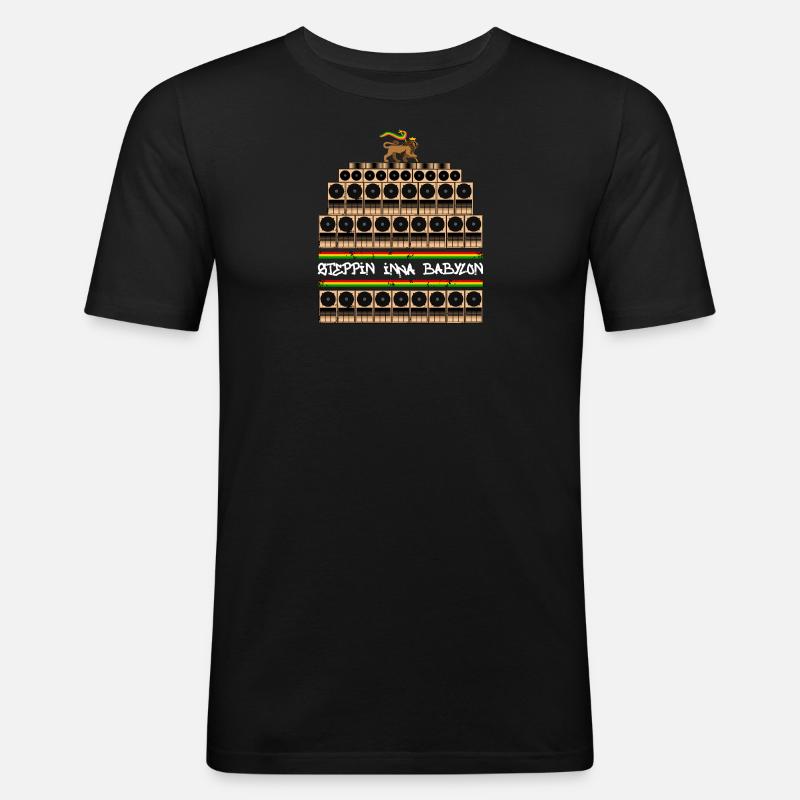 Steppin - Männer Slim Fit T-Shirt - Schwarz