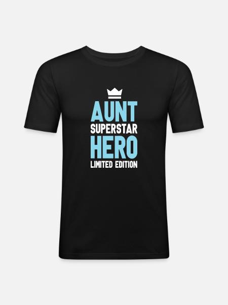 Aunt Limited Edition Saying - Men's Slim Fit T-Shirt - black