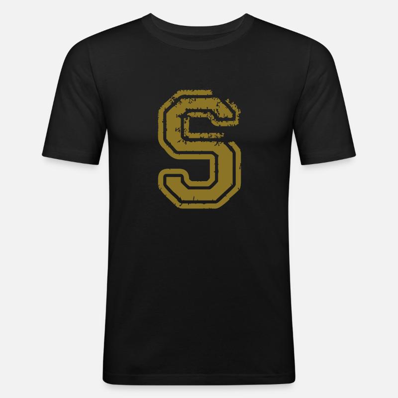 S - Männer Slim Fit T-Shirt - Schwarz