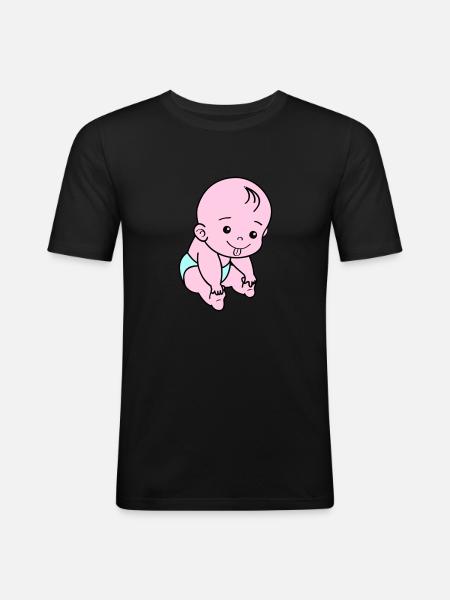 Baby - Men's Slim Fit T-Shirt - black