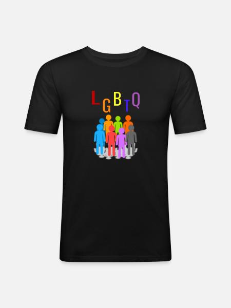 LGBTQ - Men's Slim Fit T-Shirt - black