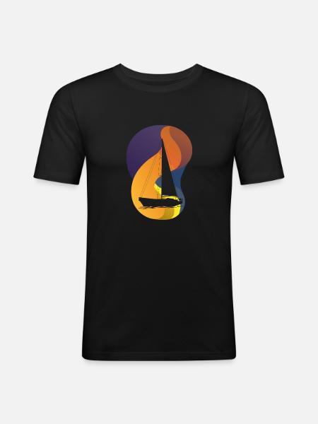 Sailor Yacht - Men's Slim Fit T-Shirt - black