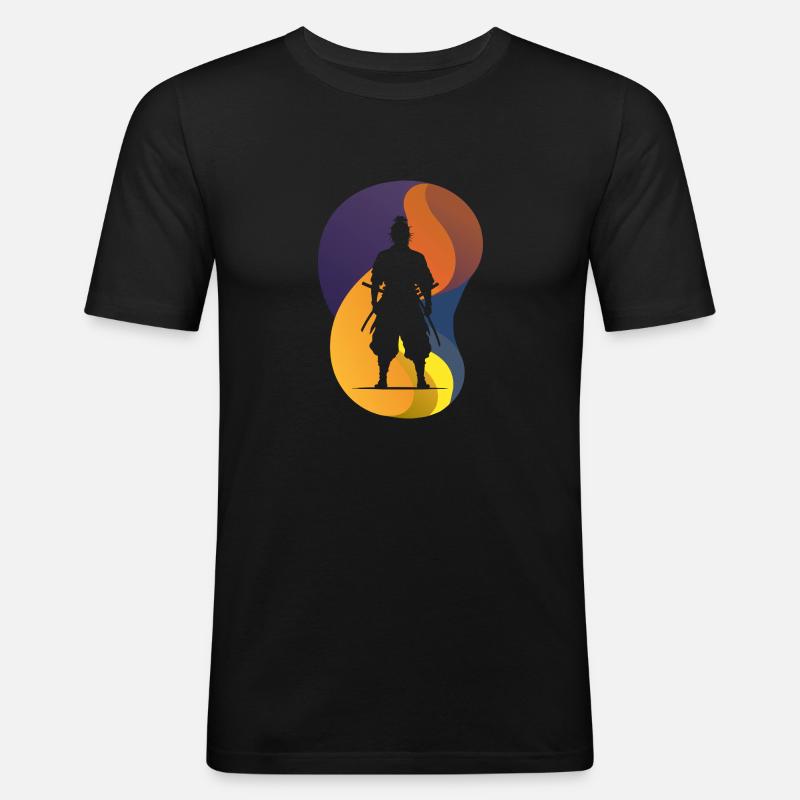 Samurai Ninja Japan - Men's Slim Fit T-Shirt - black