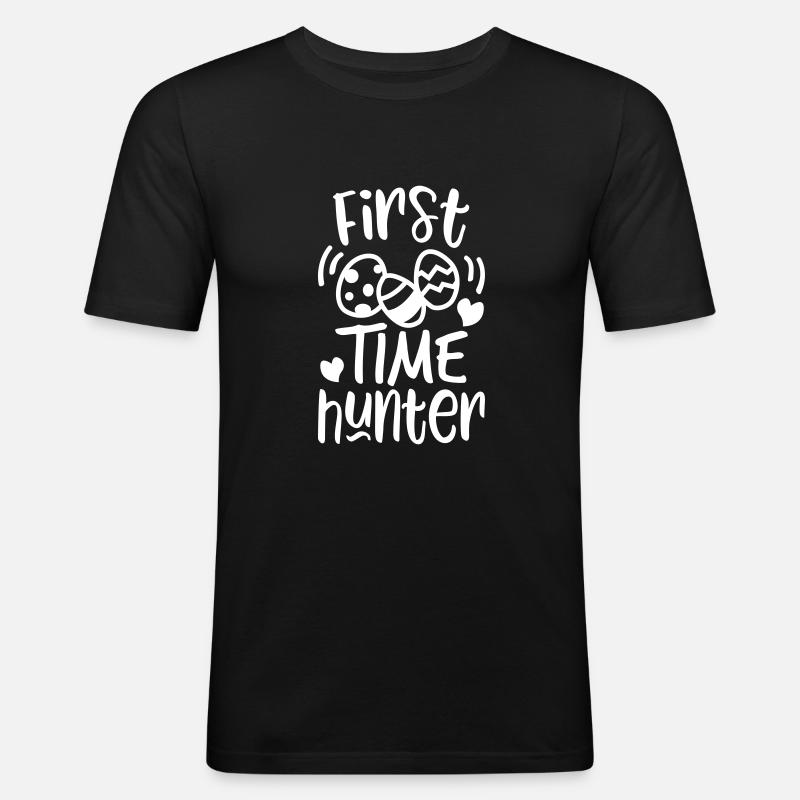 First time hunter easter - Men's Slim Fit T-Shirt - black