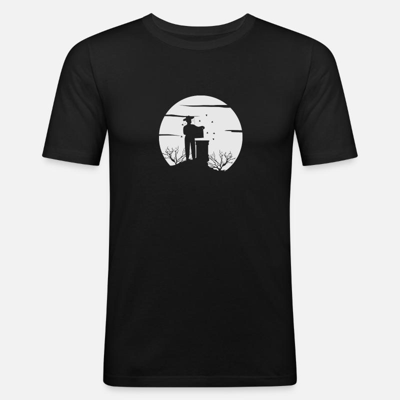 Bienen Imker - Männer Slim Fit T-Shirt - Schwarz