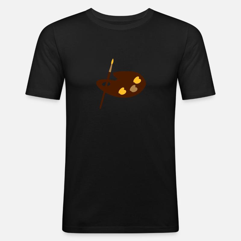 Farbe Maler - Männer Slim Fit T-Shirt - Schwarz