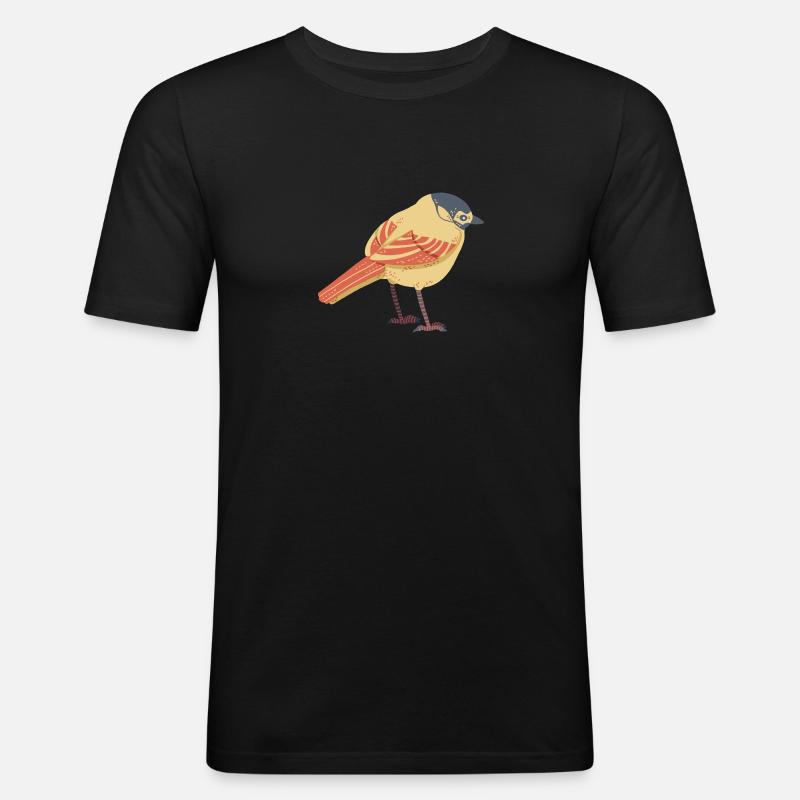 Bachstelze - Männer Slim Fit T-Shirt - Schwarz