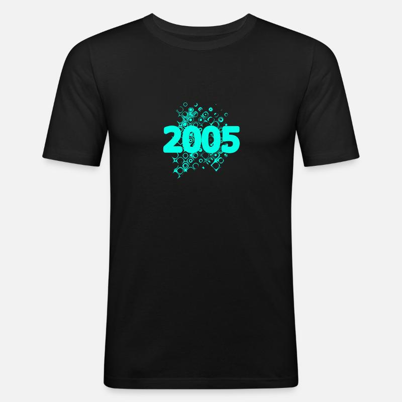 2005 2005 - Männer Slim Fit T-Shirt - Schwarz