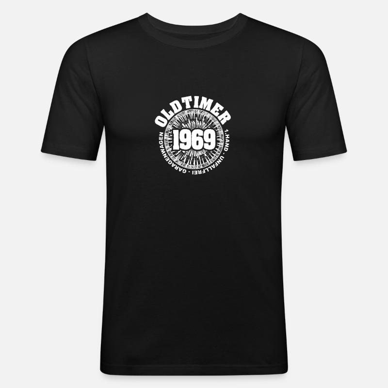 Unfallfrei 1969 - Männer Slim Fit T-Shirt - Schwarz