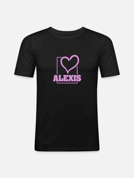 Alexis - Men's Slim Fit T-Shirt - black