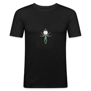 Zen - T-shirt près du corps Homme - noir - Devant - Nik (191cm)