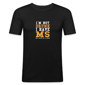 Multiplen Sklerose - Männer Slim Fit T-Shirt - Schwarz - Vorne - Nik (191cm)
