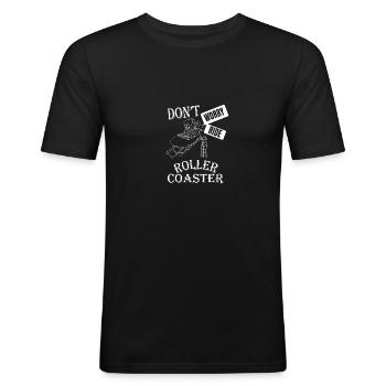 Roller coaster Hustle rollercoaster funfair - Men's Slim Fit T-Shirt - black - Front - Nik (191cm)