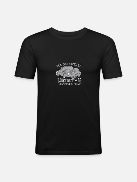 Dramatic Elephant Tired Stubborn - Men's Slim Fit T-Shirt - black