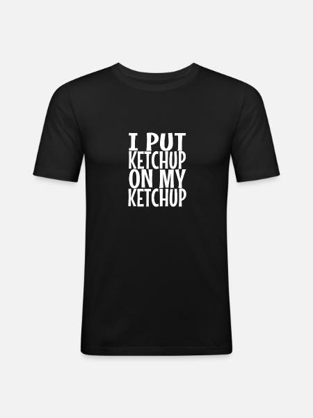 Sauce tomate ketchup - T-shirt près du corps Homme - noir