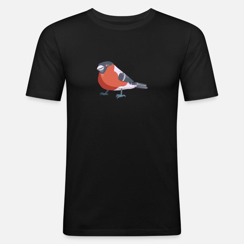 Dompfaff / Gimpel - Männer Slim Fit T-Shirt - Schwarz