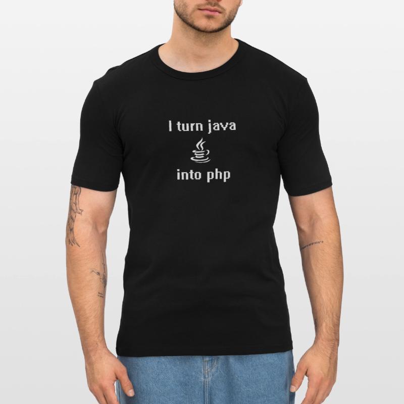 Ich verwandle Java in PHP Männer Slim Fit T-Shirt