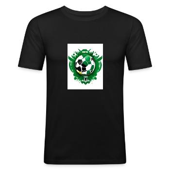 Vibrations Naija - Men's Slim Fit T-Shirt - black - Front - Nik (191cm)