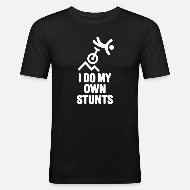 Offroad-Einrad Berg-Einrad MUni Mountain unicycle - Männer Slim Fit T-Shirt - Schwarz