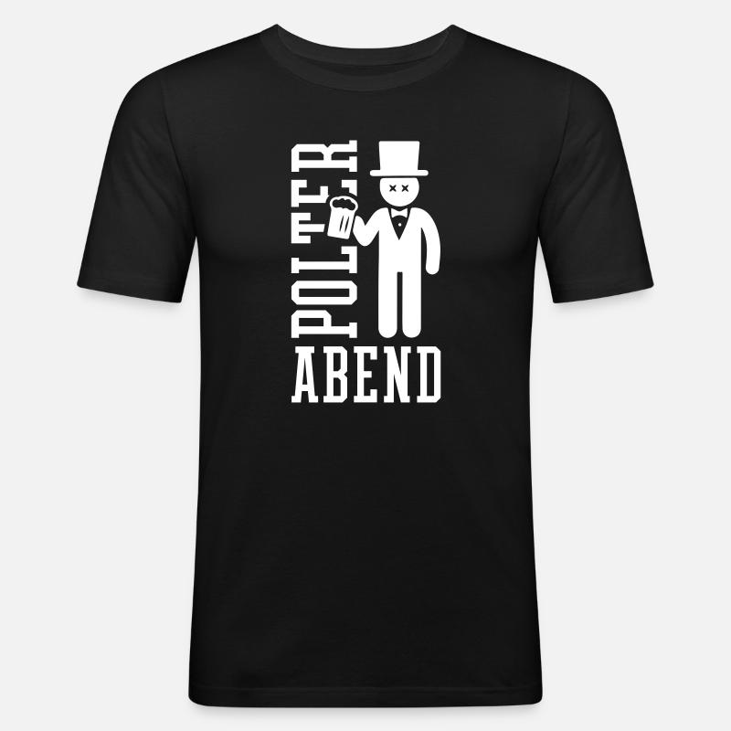 Polterabend Bräutigam - Männer Slim Fit T-Shirt - Schwarz