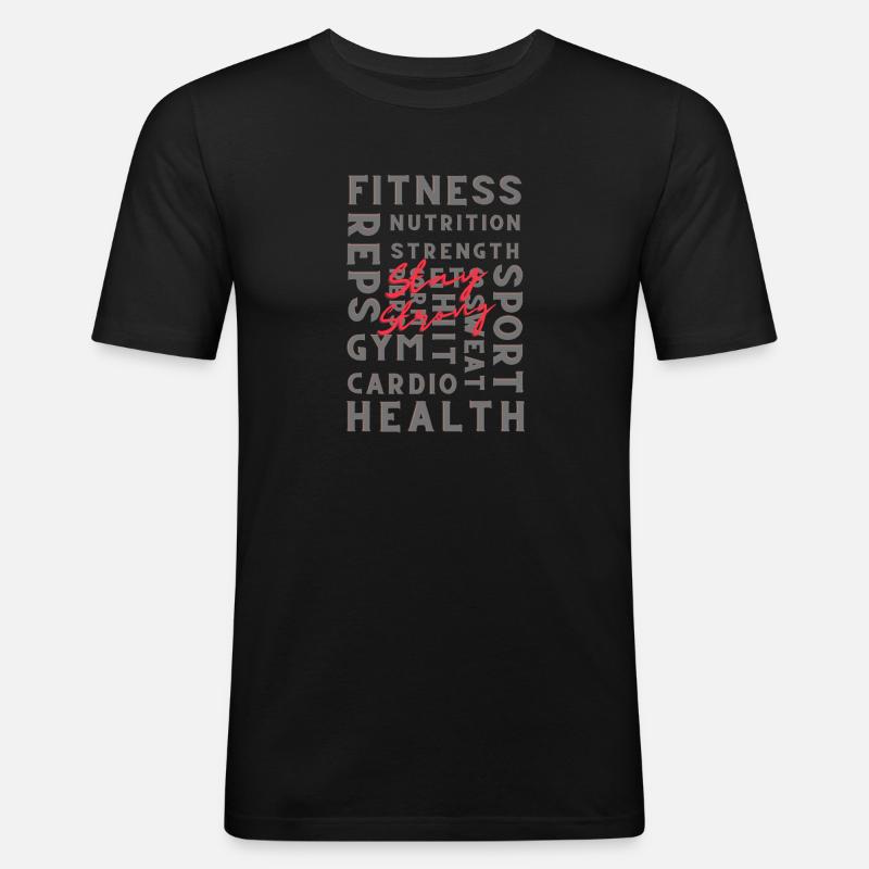 Bleib stark - Männer Slim Fit T-Shirt - Schwarz