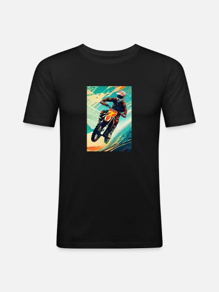 Motocross I - Men's Slim Fit T-Shirt - black