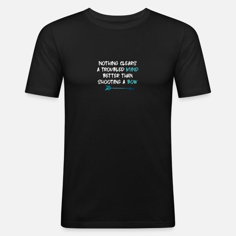 Archery Bogenschießen - Männer Slim Fit T-Shirt - Schwarz
