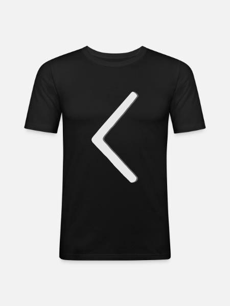 Futhark Runic Alphabet Kaunaz - Men's Slim Fit T-Shirt - black