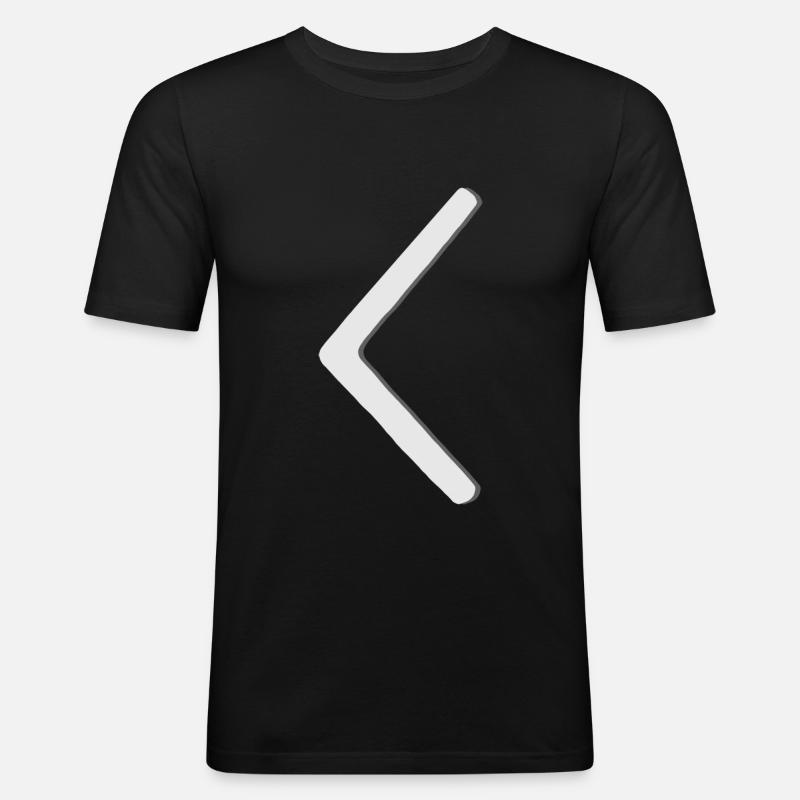Futhark Runic Alphabet Kaunaz - Men's Slim Fit T-Shirt - black