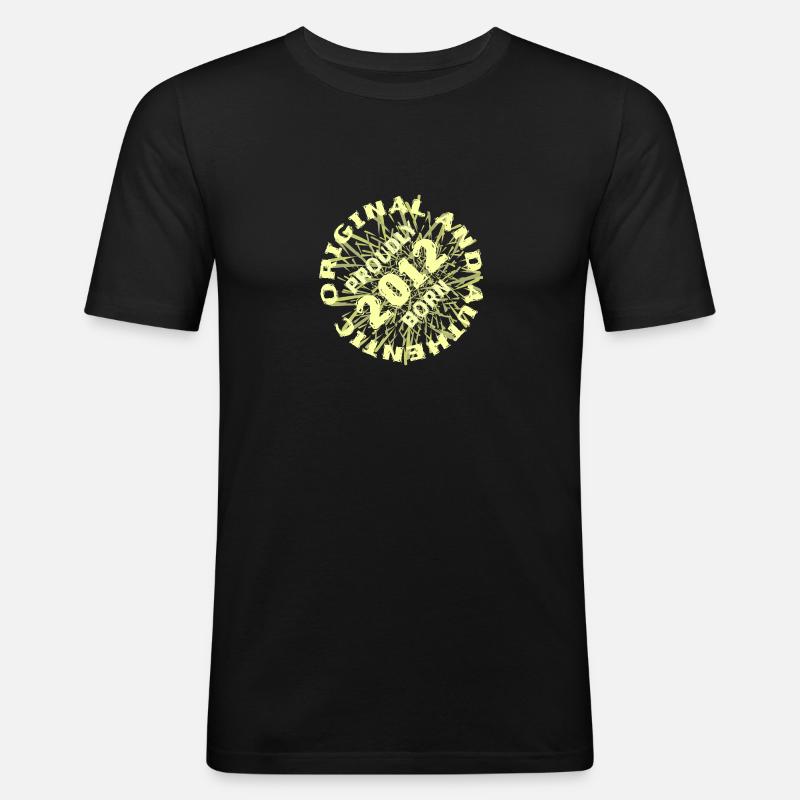 Authentisch 2012 - Männer Slim Fit T-Shirt - Schwarz