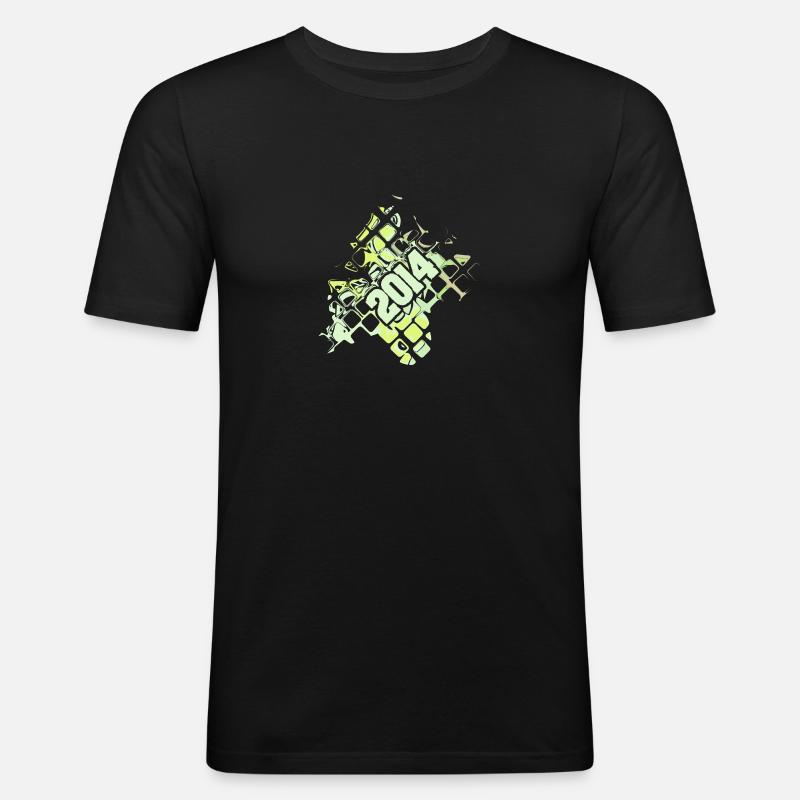 2014 - Männer Slim Fit T-Shirt - Schwarz