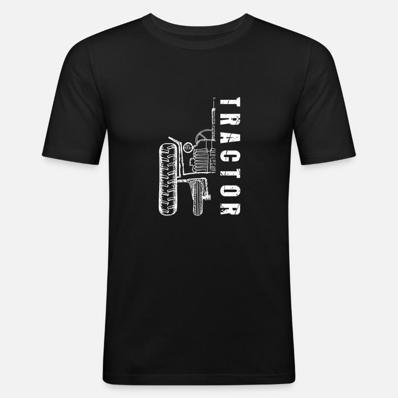 traktor pulling - Männer Slim Fit T-Shirt - Schwarz
