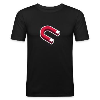 magnet - Men's Slim Fit T-Shirt - black - Front - Nik (191cm)