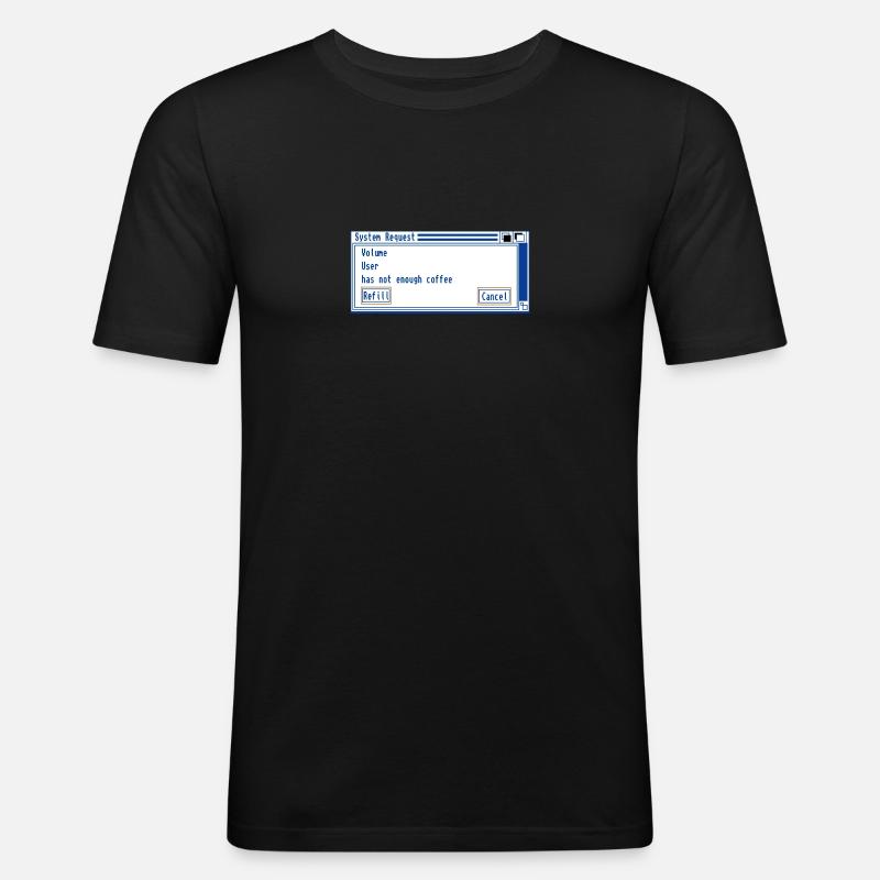 Coffee Checkbox System Request - Men's Slim Fit T-Shirt - black