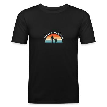 Father & Daughter Time Gift Father and Daughter - Men's Slim Fit T-Shirt - black - Front - Nik (191cm)