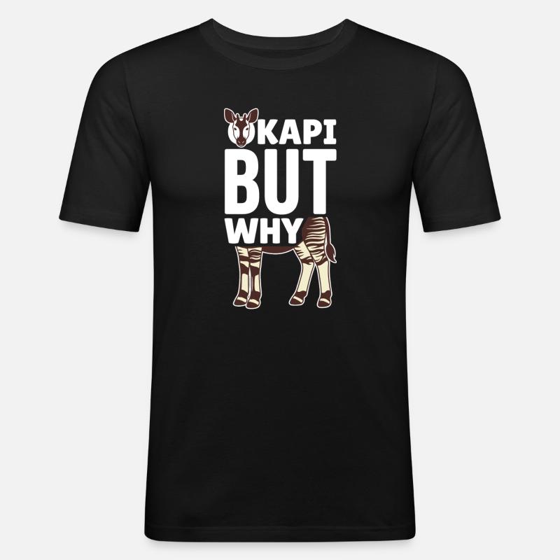 Okapi-liebhaber Okapi-tier Seltene Tierweltliebe - Männer Slim Fit T-Shirt - Schwarz