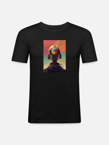 Astronaut Space Future - Men's Slim Fit T-Shirt - black