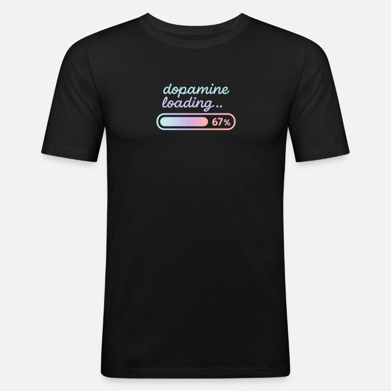 Dopamine Loading Pastel Gradient - Men's Slim Fit T-Shirt - black