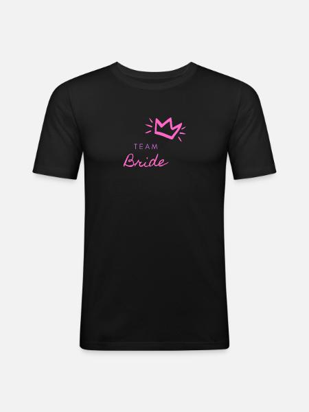 Team Bride - Männer Slim Fit T-Shirt - Schwarz