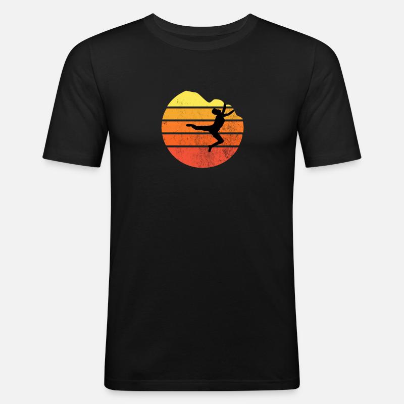 Klettern Boulder Design - Männer Slim Fit T-Shirt - Schwarz