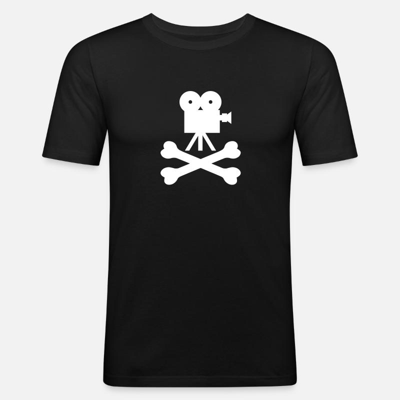 bad camera - Männer Slim Fit T-Shirt - Schwarz