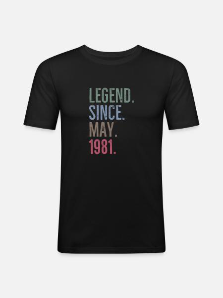 Legend Since May 1981 - Men's Slim Fit T-Shirt - black