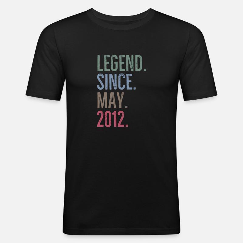 Legende seit Mai 2012 - Männer Slim Fit T-Shirt - Schwarz