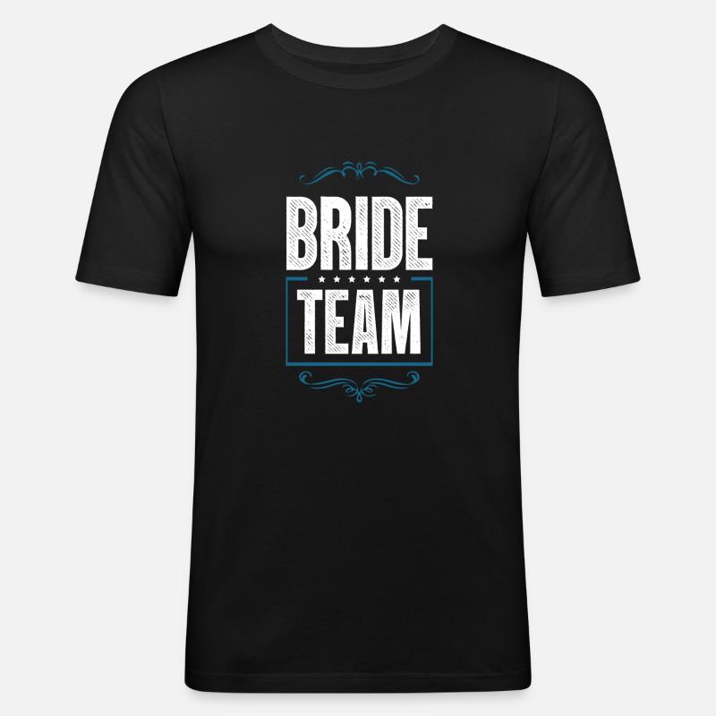 Bride Crew - Männer Slim Fit T-Shirt - Schwarz