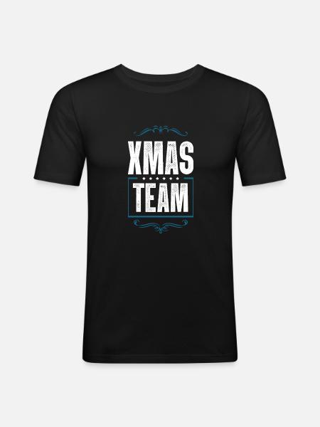Xmas Team - Men's Slim Fit T-Shirt - black