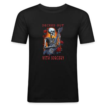 Roleplaying game - Men's Slim Fit T-Shirt - black - Front - Nik (191cm)